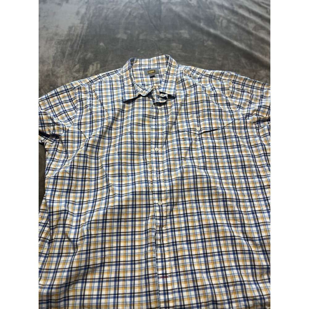 Foundry Supply Co. Men's Plaid Button Down Short Sleeve Casual‎ Shirt 3XL